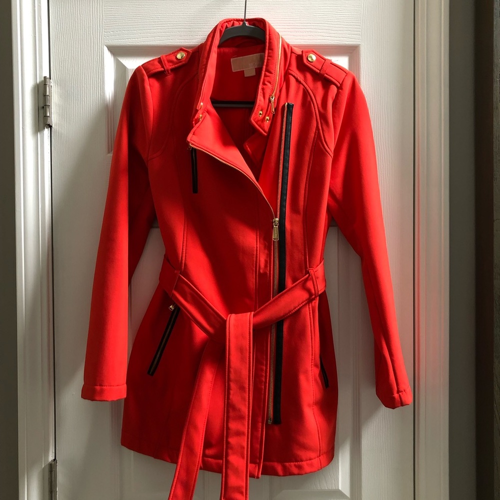 Michael Kors Red Trench Coat - SMALL